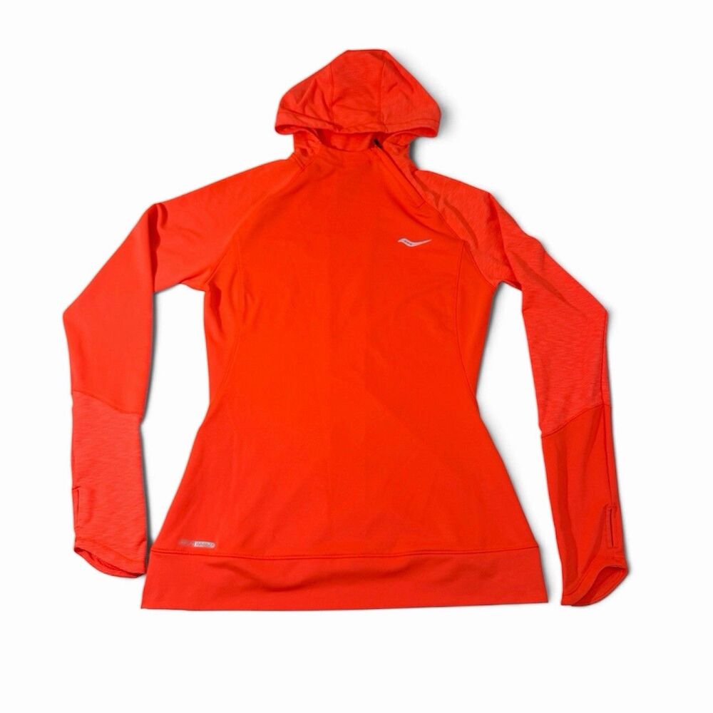 Saucony Pullover Zip Hoodie Women’s Medium Long Sleeve Thumbholes Running